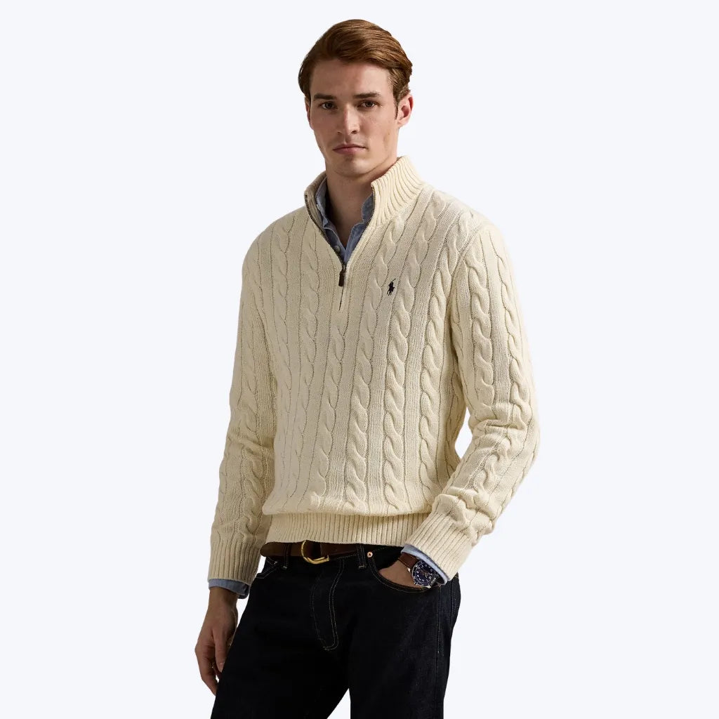 Suéter de Algodão com Zíper Ralph Lauren