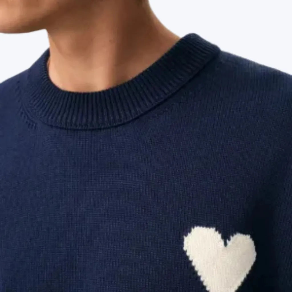 AMI Paris Suéter Decote Careca