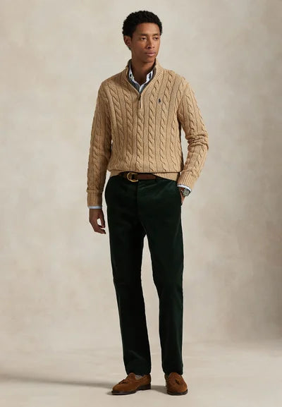 Suéter Tricô Polo R&L Creme