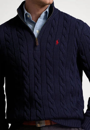 Suéter Tricô Polo R&L Marinho