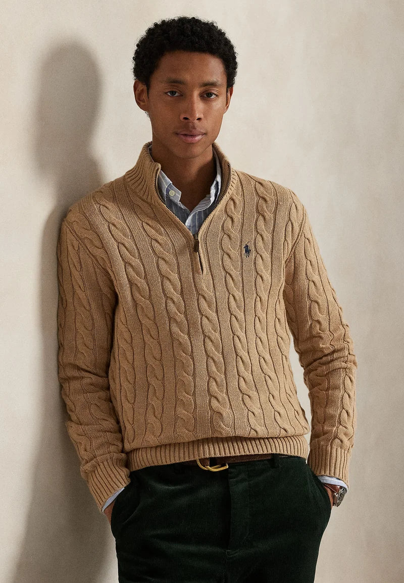 Suéter Tricô Polo R&L Creme