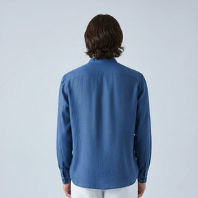 Camisa 100% Linho Gola Mandarim