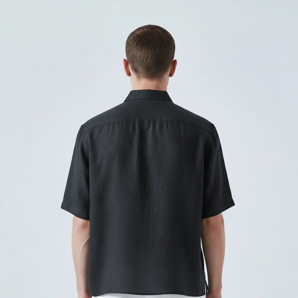 Camisa Linho Manga Curta