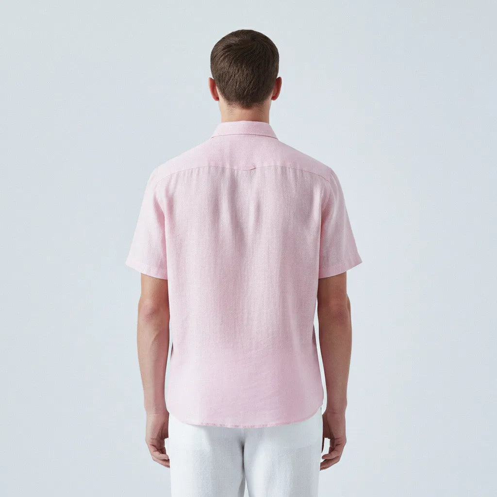 Camisa Linho Manga Curta