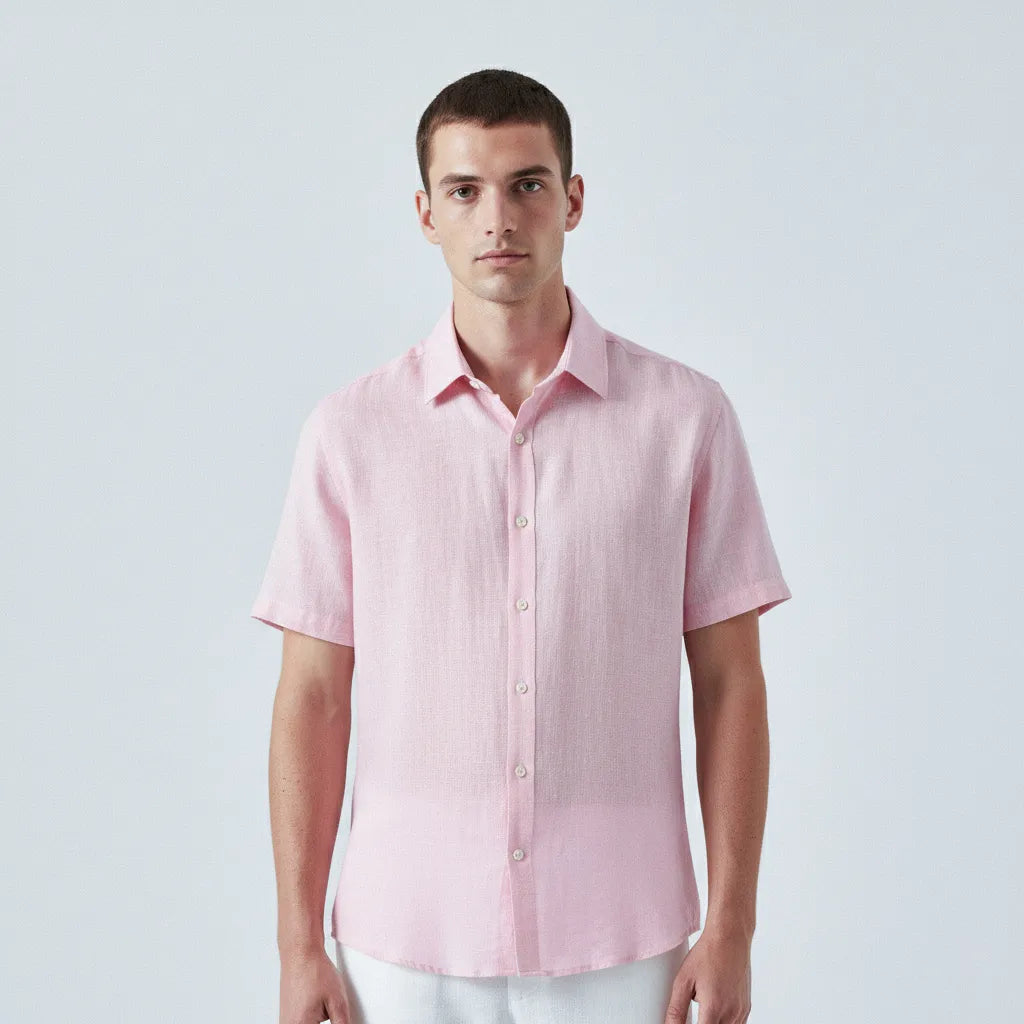 Camisa Linho Manga Curta