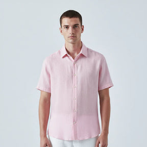 Camisa Linho Manga Curta