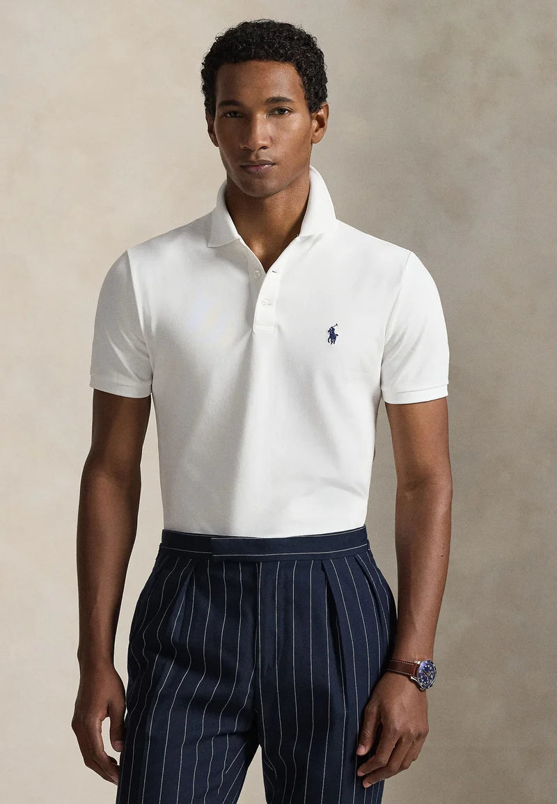 Camiseta Polo de Botão R&L Branco